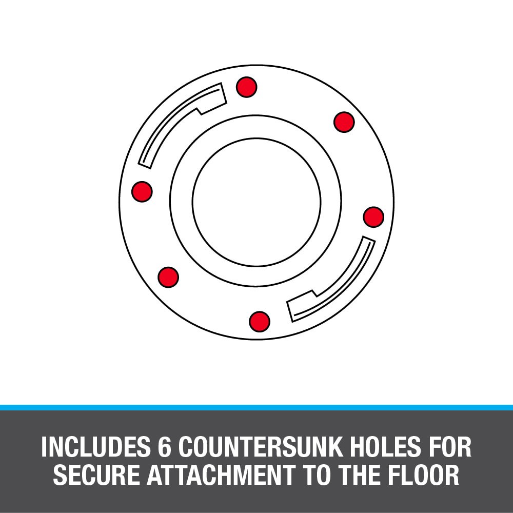 slide 5 of 6, Oatey Fast Set 3.958-in White PVC Toilet flange, 1 ct