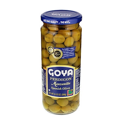 slide 1 of 1, Goya Perdigon Manzanilla Spanish Olives, 9.5 oz