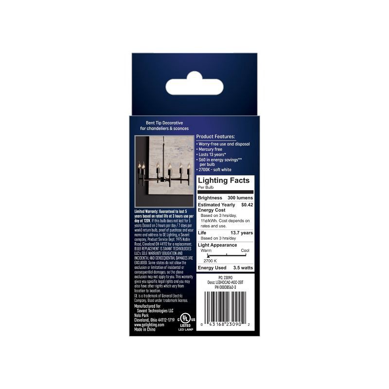 slide 3 of 3, GE Household Lighting GE 2pk 40W LED Light Bulbs Soft White, 2 ct