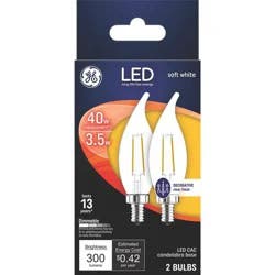 GE Household Lighting GE 2pk 40W LED Light Bulbs Soft White