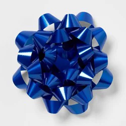 6" Large Glossy Gift Bow Blue- Spritz™