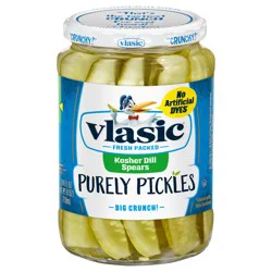 Vlasic Purely Pickles Kosher Dill Pickle Spears, Keto Friendly, 24 fl. oz.