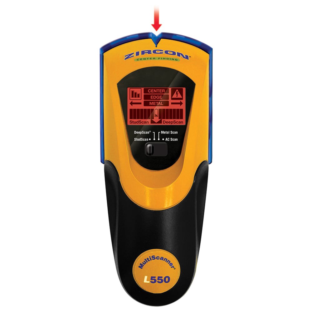 slide 1 of 6, Zircon 1.5-in Scan Depth Metal and wood stud Finder, 1 ct
