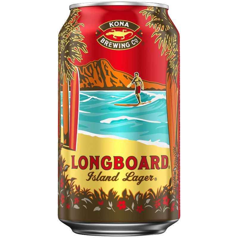 slide 10 of 10, Kona Brewing Co. Kona Longboard Island Lager Beer - 12pk/12 fl oz Cans, 12 ct; 12 fl oz