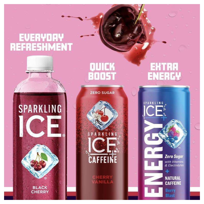 slide 6 of 6, Sparkling Ice Black Cherry - 17 fl oz Bottle, 17 fl oz