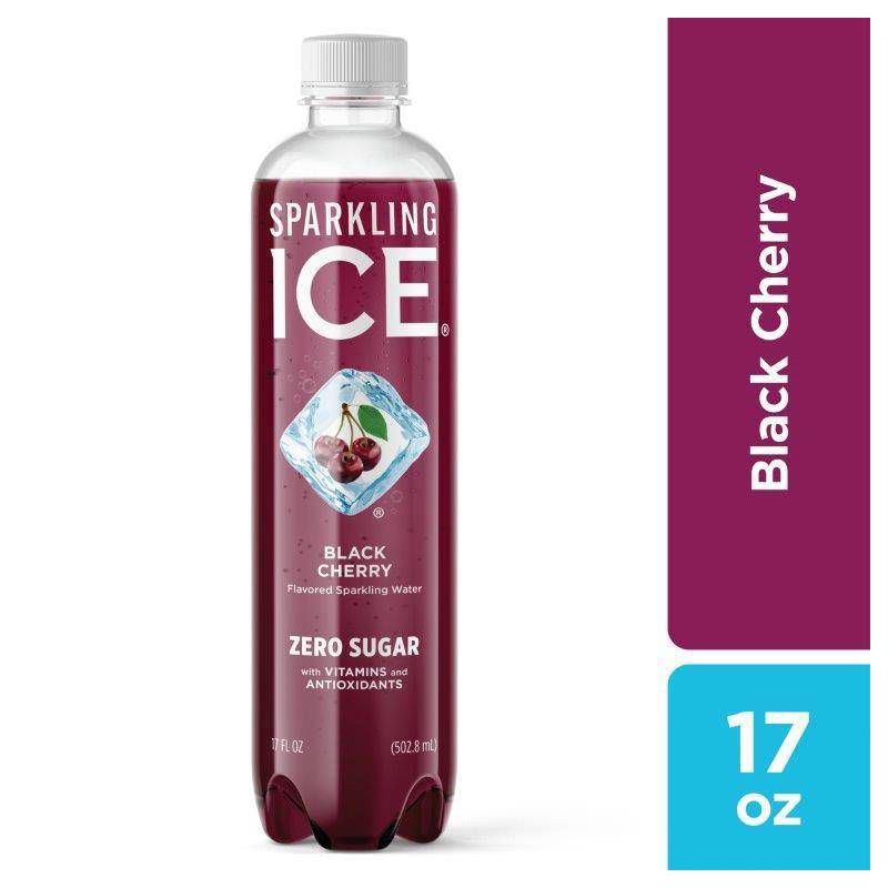 slide 1 of 6, Sparkling Ice Black Cherry - 17 fl oz Bottle, 17 fl oz