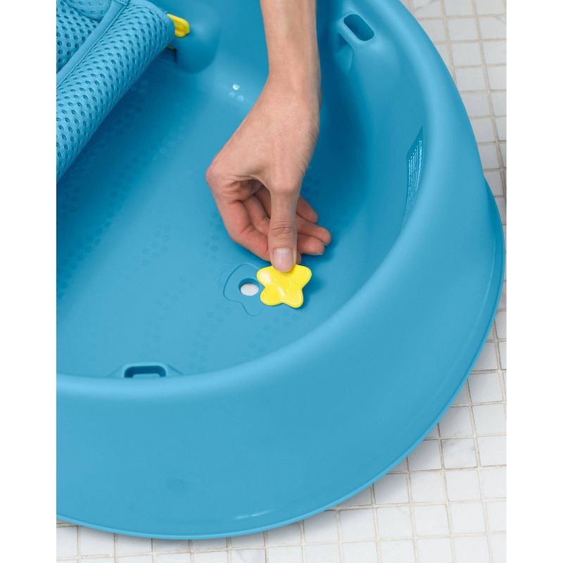 slide 12 of 14, Skip Hop Moby Smart Sling 3-Stage Baby Bath Tub - Blue, 1 ct