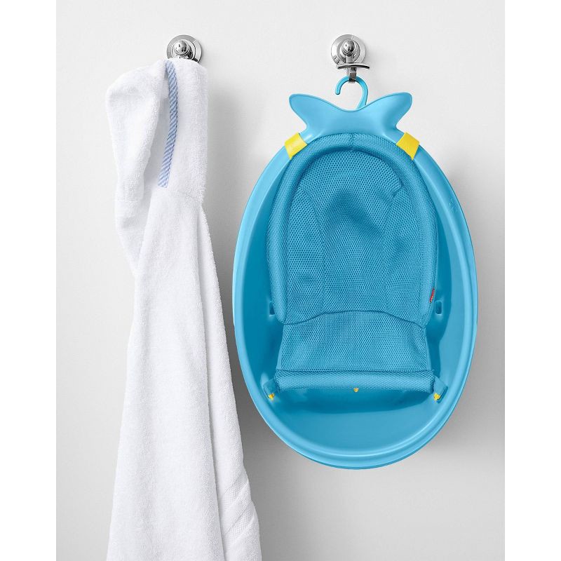 slide 13 of 14, Skip Hop Moby Smart Sling 3-Stage Baby Bath Tub - Blue, 1 ct