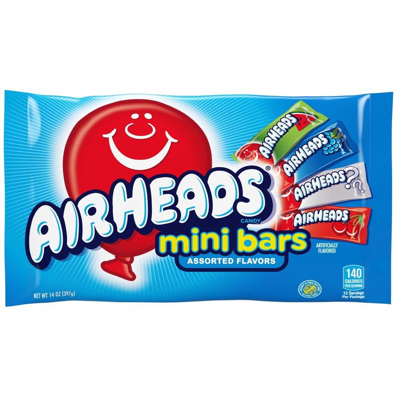 slide 3 of 3, Airheads Assorted Mini Candy Bars - 14oz, 14 oz