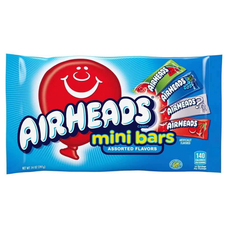 slide 1 of 3, Airheads Assorted Mini Candy Bars - 14oz, 14 oz