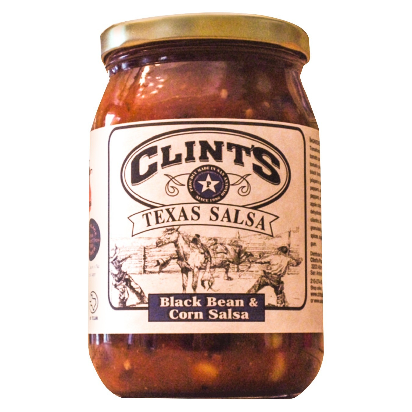 slide 1 of 3, Clint's Texas Black Bean & Corn Salsa, 16 oz