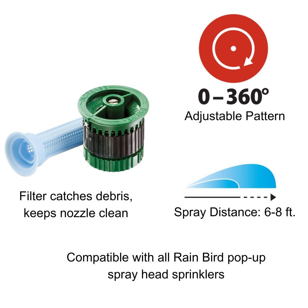 slide 2 of 6, Rain Bird 8-ft Adjustable Spray head nozzle, 1 ct