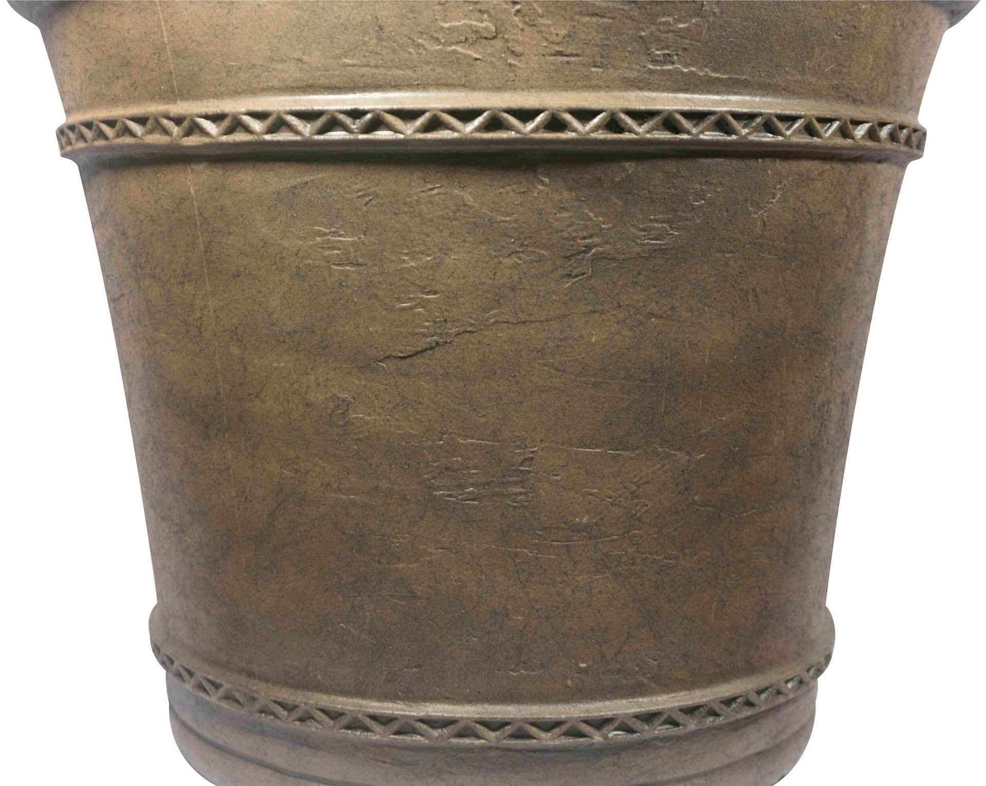 slide 5 of 6, allen + roth Round 15.59-in W x 15.59-in L Brown Resin Indoor/Outdoor Planter, 1 ct