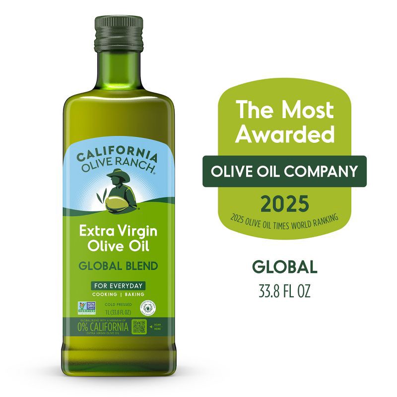 slide 2 of 8, California Olive Ranch Global Blend Extra Virgin Olive Oil - 33.8 fl oz, 33.8 fl oz