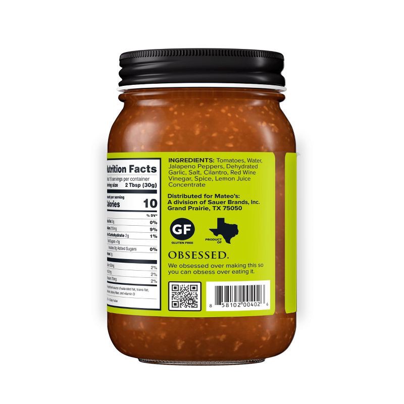slide 2 of 3, Mateo's Gourmet Mild Salsa 16oz, 16 oz