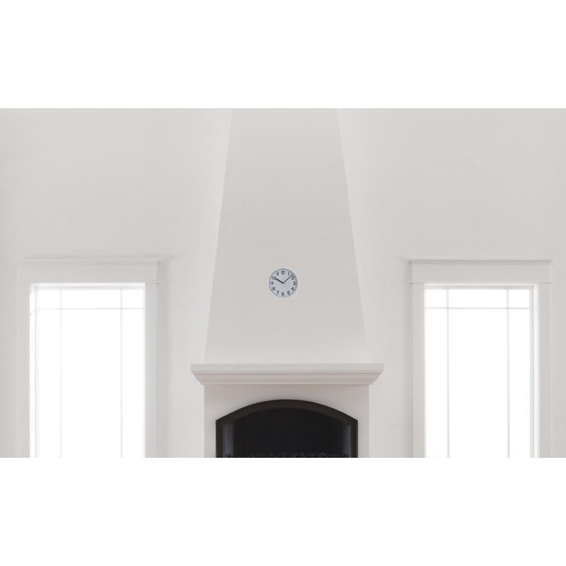 slide 3 of 3, 9" Round Wall Clock White - Room Essentials™: Modern Analog, Indoor Use, Glass Cover, 1 ct