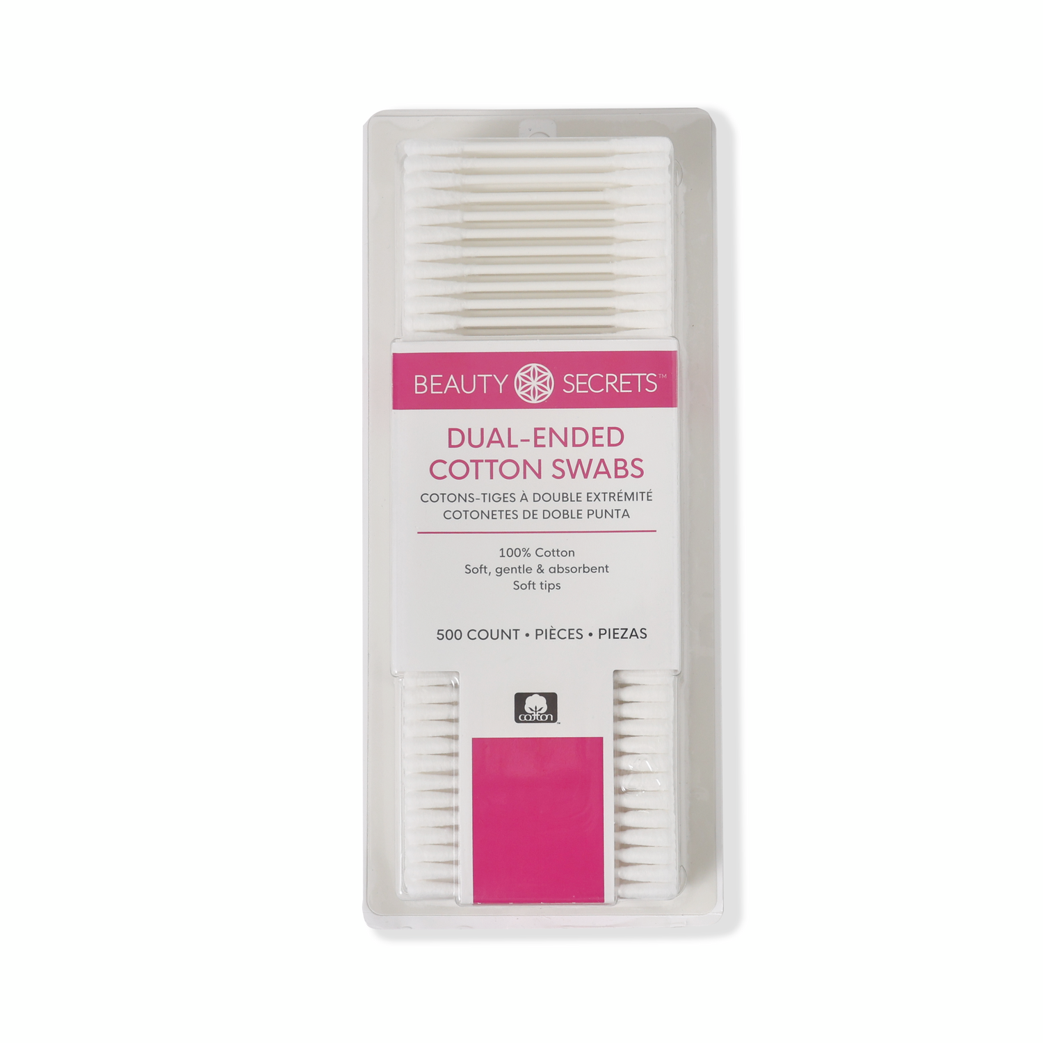 slide 1 of 2, Beauty Secrets Dual Ended Cotton Swabs, 1 ct