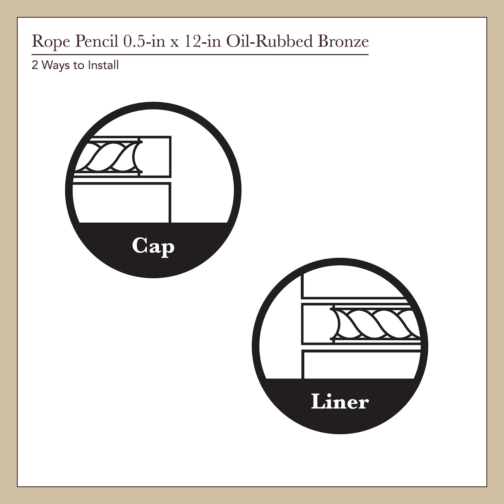 slide 5 of 6, allen + roth Oil-rubbed bronze 1/2-in x 12-in Unglazed Composite Pencil Tile, 1 ct