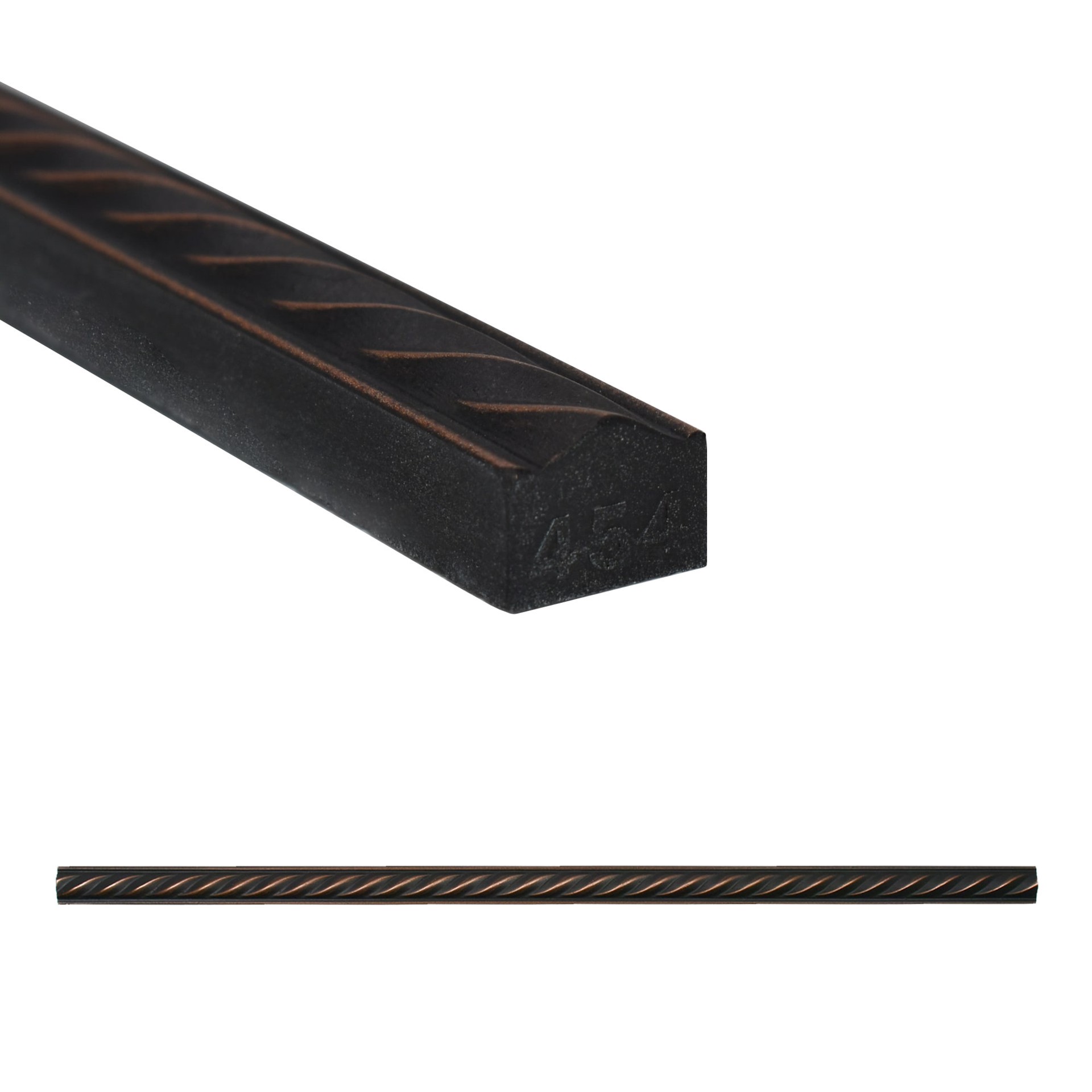 slide 1 of 6, allen + roth Oil-rubbed bronze 1/2-in x 12-in Unglazed Composite Pencil Tile, 1 ct