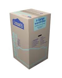 Lowe's 24-in W x 44-in H x 24-in D X-large Cardboard Wardrobe Moving Box with Handle Holes