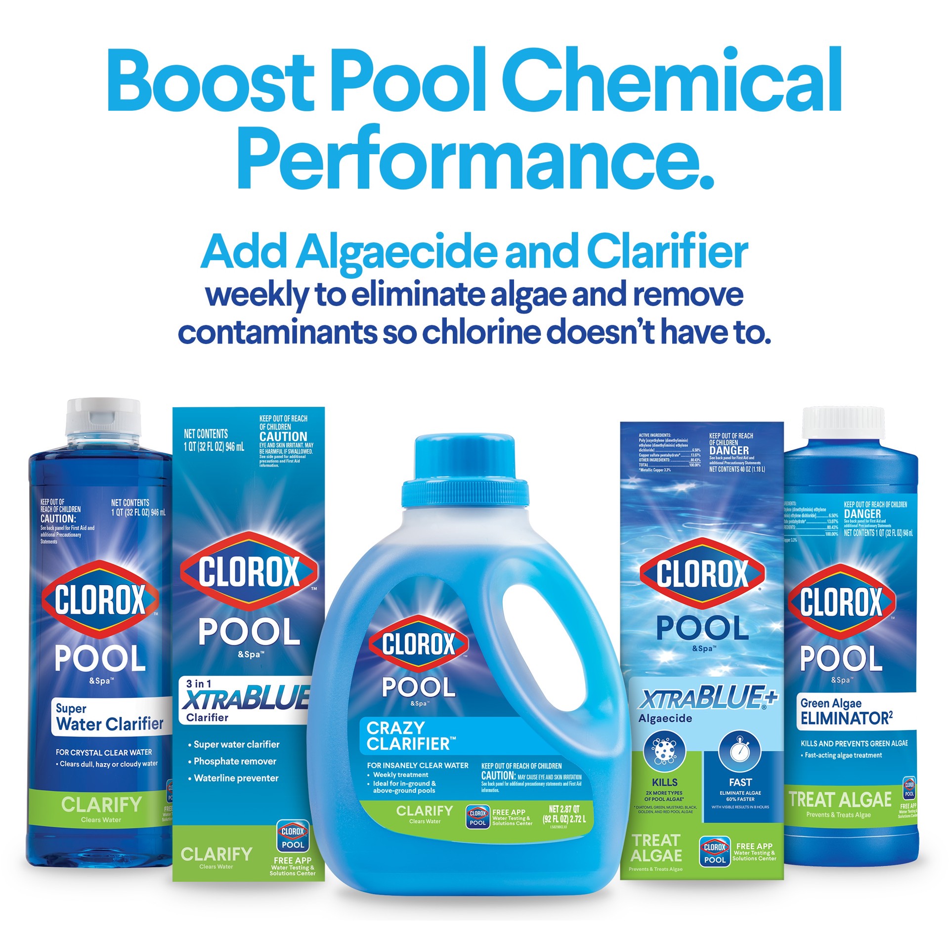 slide 3 of 6, Clorox Pool&Spa Super Water Clarifier 32-oz Pool Water Clarifier, 1 ct