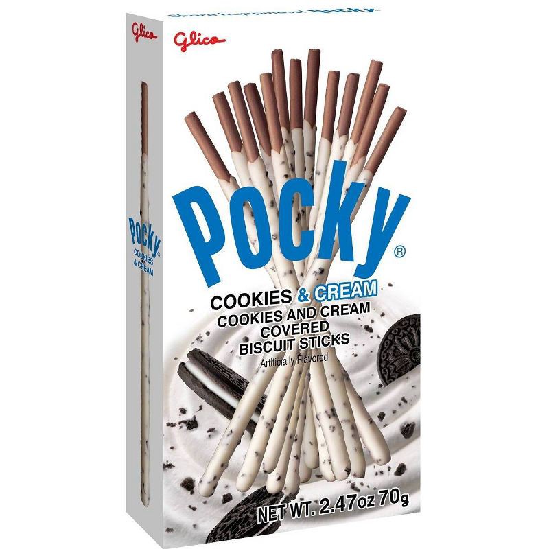 slide 6 of 7, Glico Pocky Cookies & Cream Covered Biscuit Sticks 2.47oz, 2.47 oz