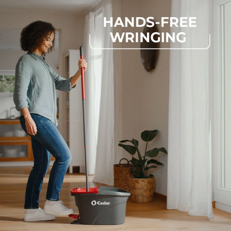 slide 7 of 14, O-Cedar EasyWring Spin Mop and Bucket System, 1 ct