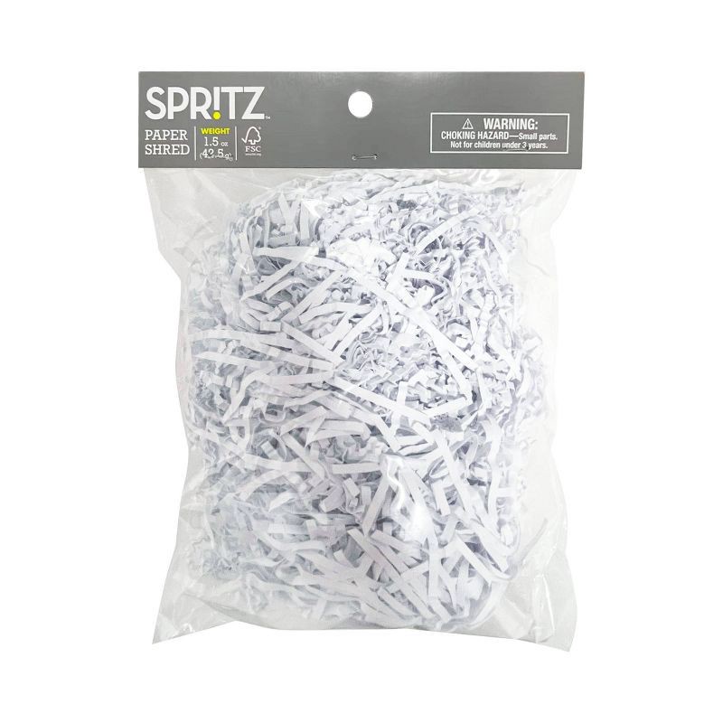 slide 2 of 3, 1.5oz Paper Shred Shredded Filler White - Spritz™, 1.5 oz