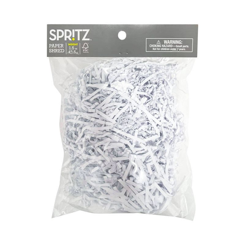 slide 1 of 3, 1.5oz Paper Shred Shredded Filler White - Spritz™, 1.5 oz