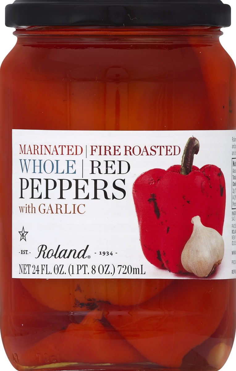 slide 2 of 2, Roland Marinated Fire Roasted Red Peppers 24.3 fl oz, 24.30 fl oz