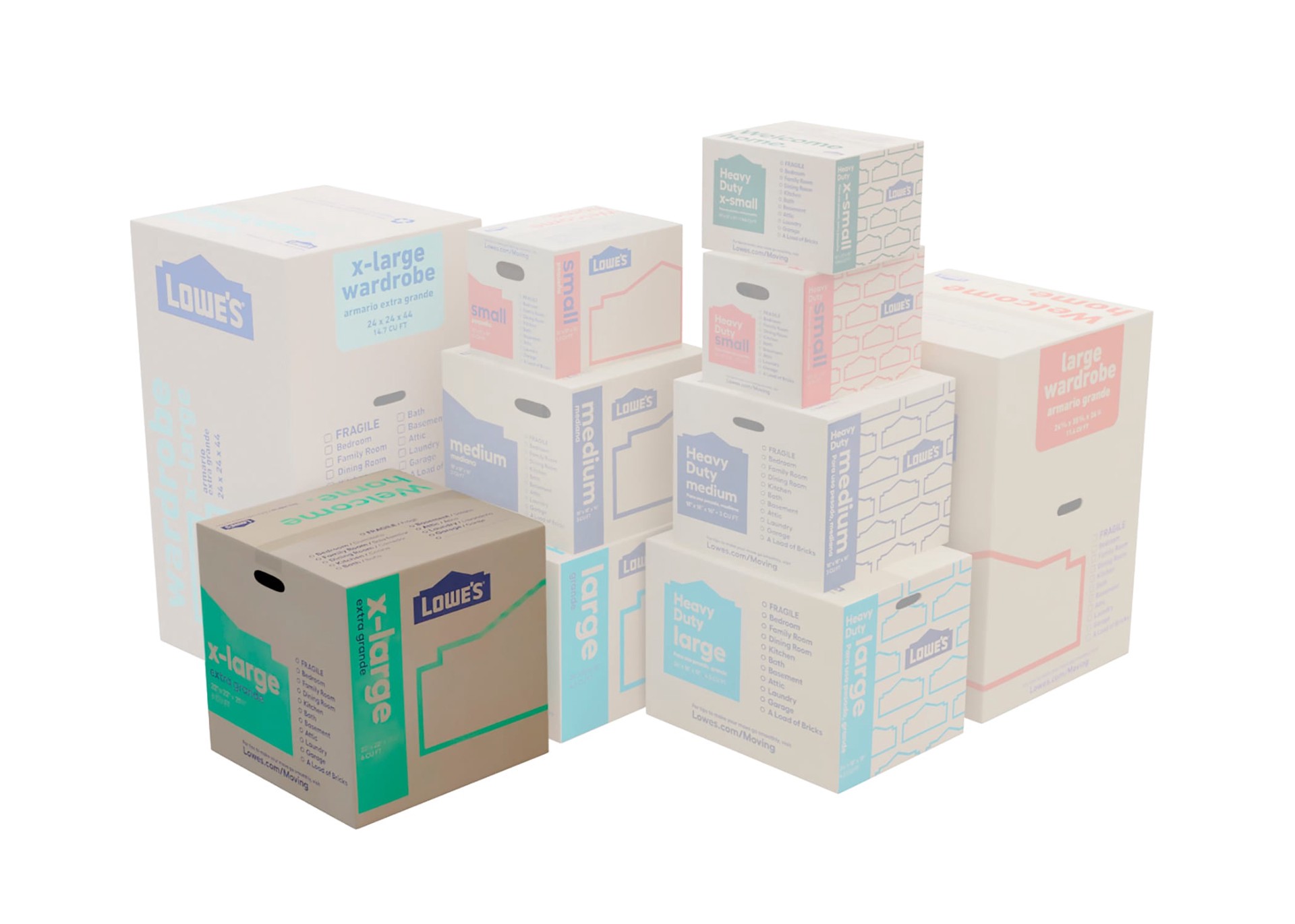 slide 6 of 6, Lowe's 22-in W x 21.5-in H x 22-in D Classic X-large Cardboard Moving Box with Handle Holes, 1 ct