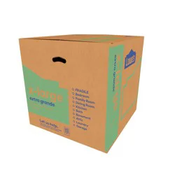 Lowe's 22-in W x 21.5-in H x 22-in D Classic X-large Cardboard Moving Box with Handle Holes