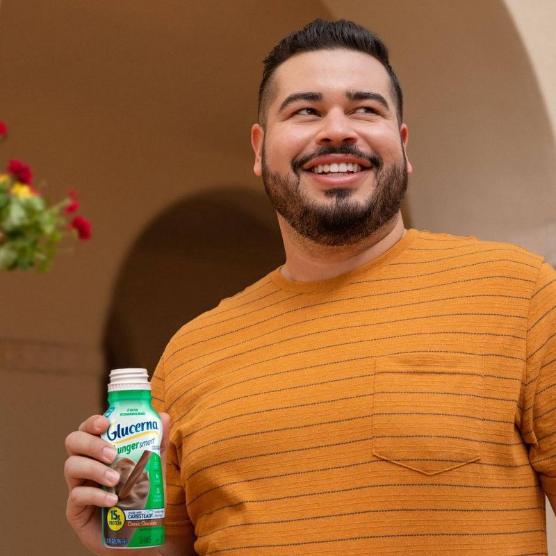 slide 8 of 10, Glucerna Hunger Smart Nutrition Shake - Classic Chocolate - 6ct/60 fl oz, 6 ct, 60 fl oz