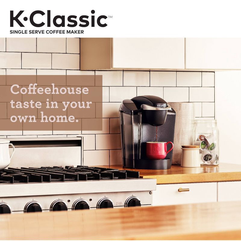 slide 8 of 11, Keurig K-Classic Single-Serve K-Cup Pod Coffee Maker - K50 - Black: 48oz Capacity, Automatic Shut-Off, Removable Reservoir, 48 oz