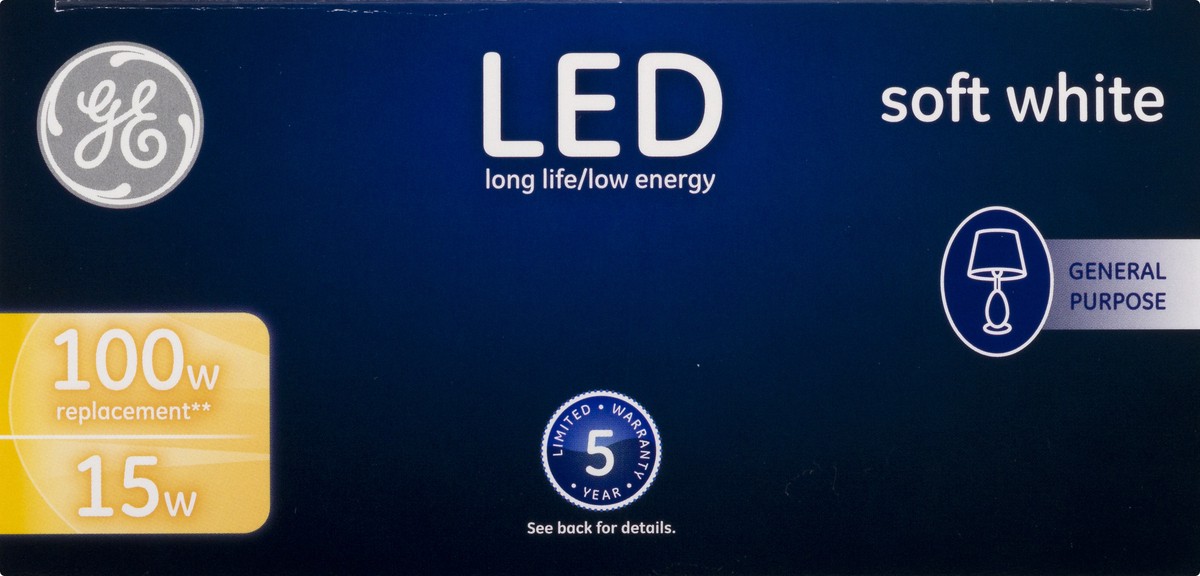slide 8 of 8, GE LED Soft White 2 Pack 15 Watts Light Bulbs 2 ea, 2 ct