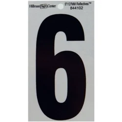 Hillman Black and Silver Reflective Adhesive Number 6