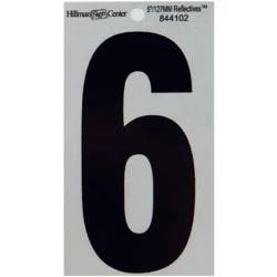 Hillman Black and Silver Reflective Adhesive Number 6