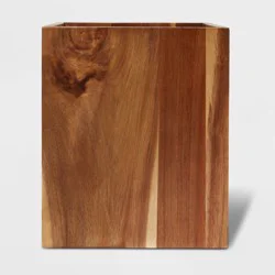 Wastebasket Medium Acacia Natural - Threshold™: Elegant Wood Design for Bathroom Decor, 4.3L Capacity