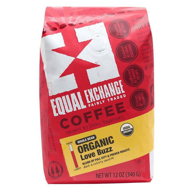 slide 1 of 5, Equal Exchange Organic Love Buzz Dark Roast Whole Bean Coffee - 12oz, 12 oz