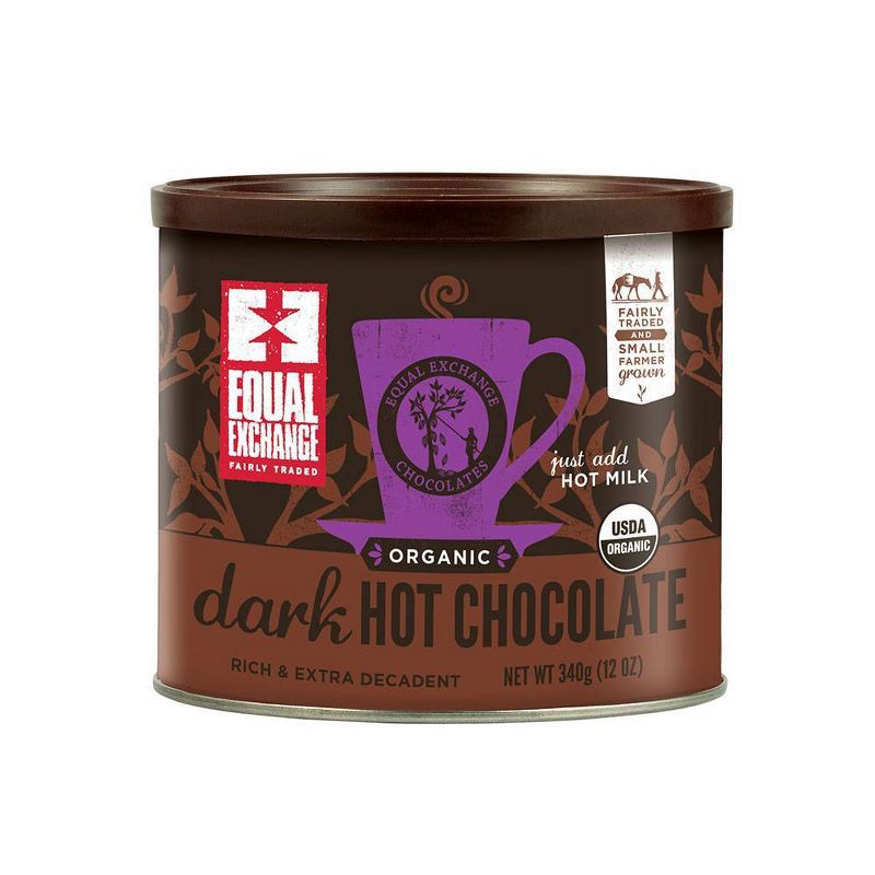 slide 1 of 4, Equal Exchange Organic Dark Hot Chocolate - 12oz, 12 oz