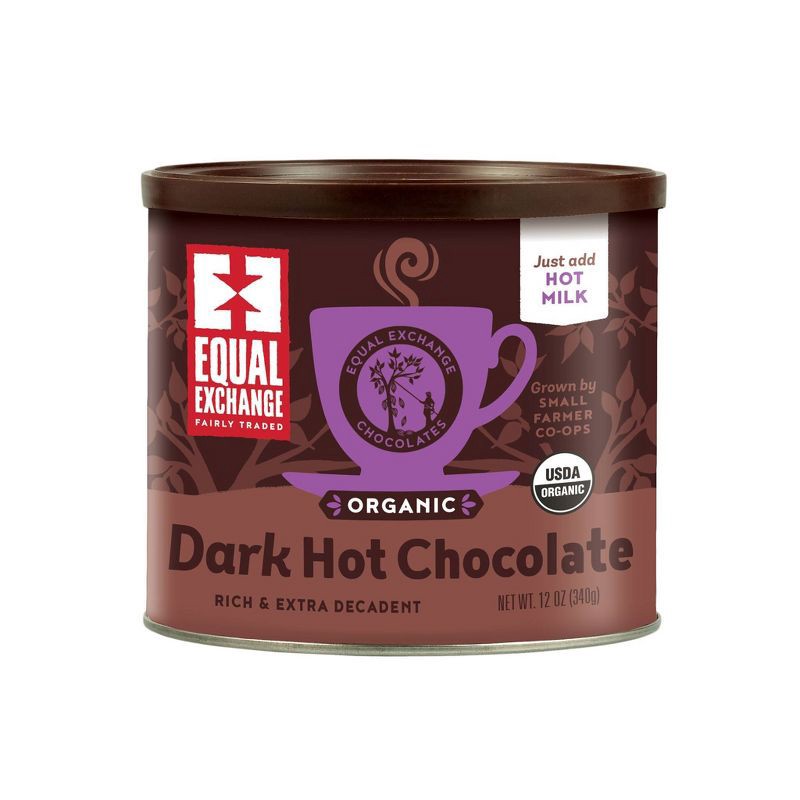 slide 1 of 4, Equal Exchange Organic Dark Hot Chocolate - 12oz, 12 oz