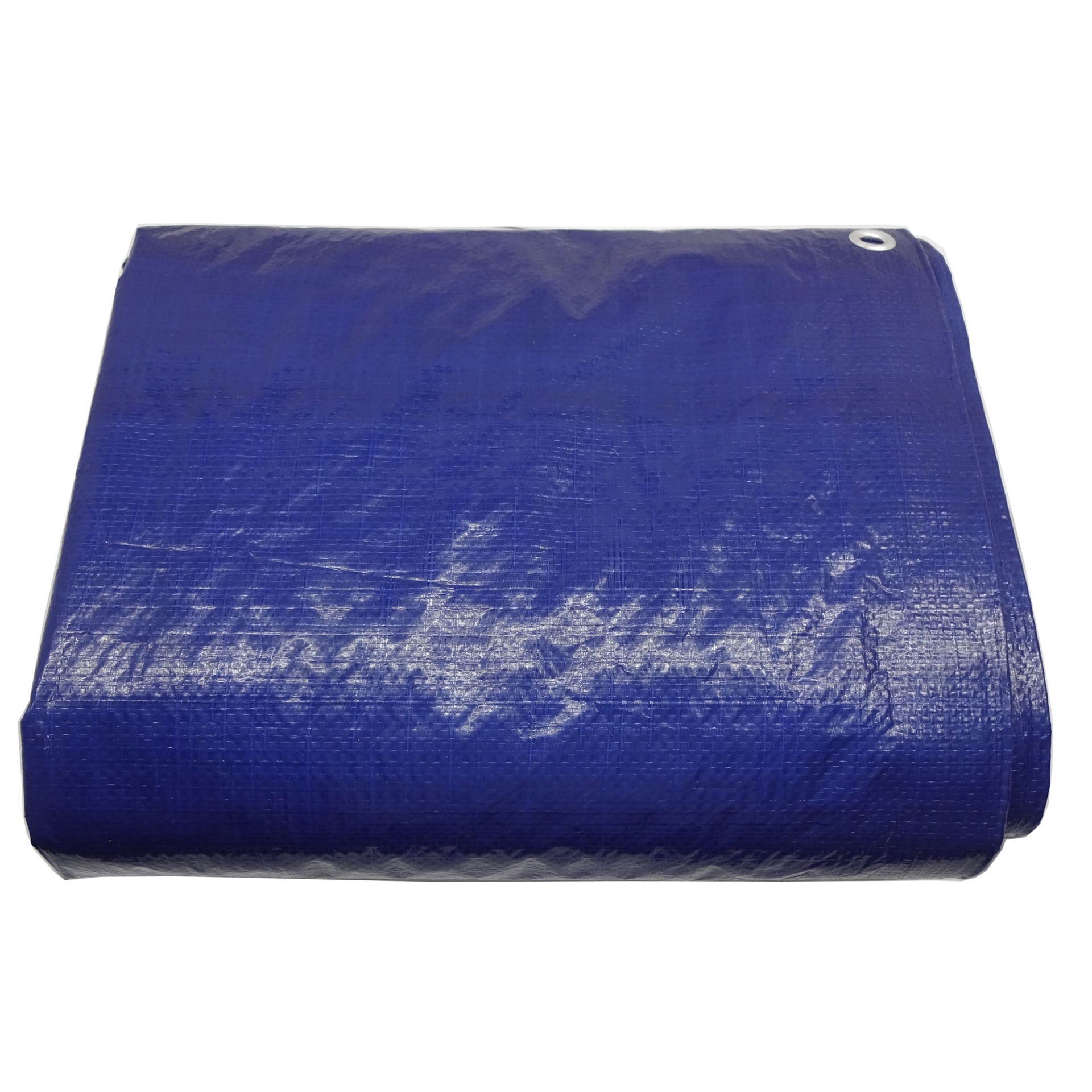 slide 4 of 6, Project Source 8-ft x 10-ft Blue Waterproof Standard Polyethylene 5-mil Tarp, 1 ct