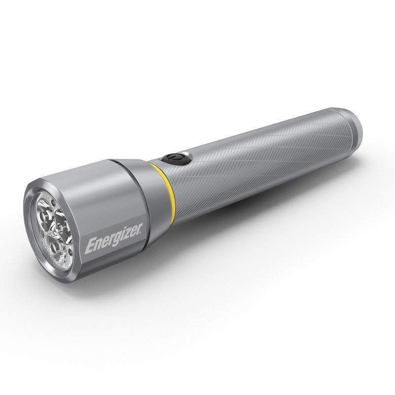 slide 1 of 8, Energizer Vision HD 6AA Performance Metal LED FlashLight: 1300 Lumen, Water & Impact-Resistant, 19 Hr Run Time, 1 ct