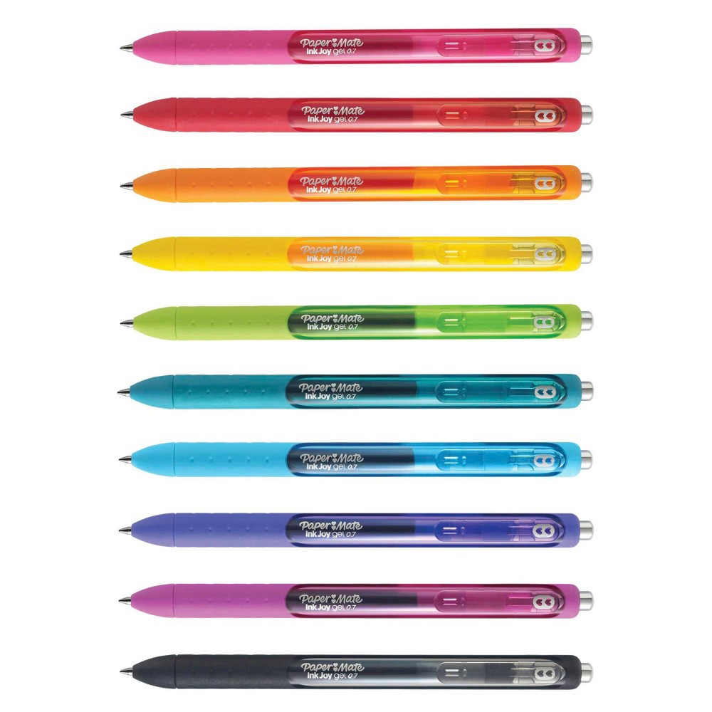 slide 2 of 6, Paper Mate Ink Joy 10pk Gel Pens 0.7mm Medium Tip Multicolored, 10 ct