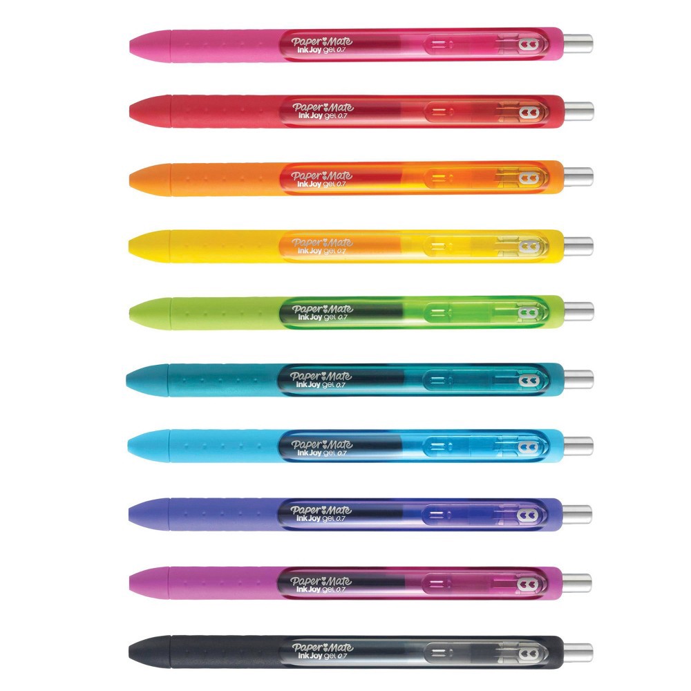 slide 3 of 6, Paper Mate Ink Joy 10pk Gel Pens 0.7mm Medium Tip Multicolored, 10 ct
