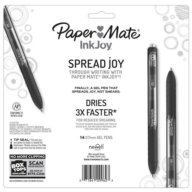 Paper Mate Ink Joy 14pk Gel Pens 0.7mm Medium Tip Multicolored : Target