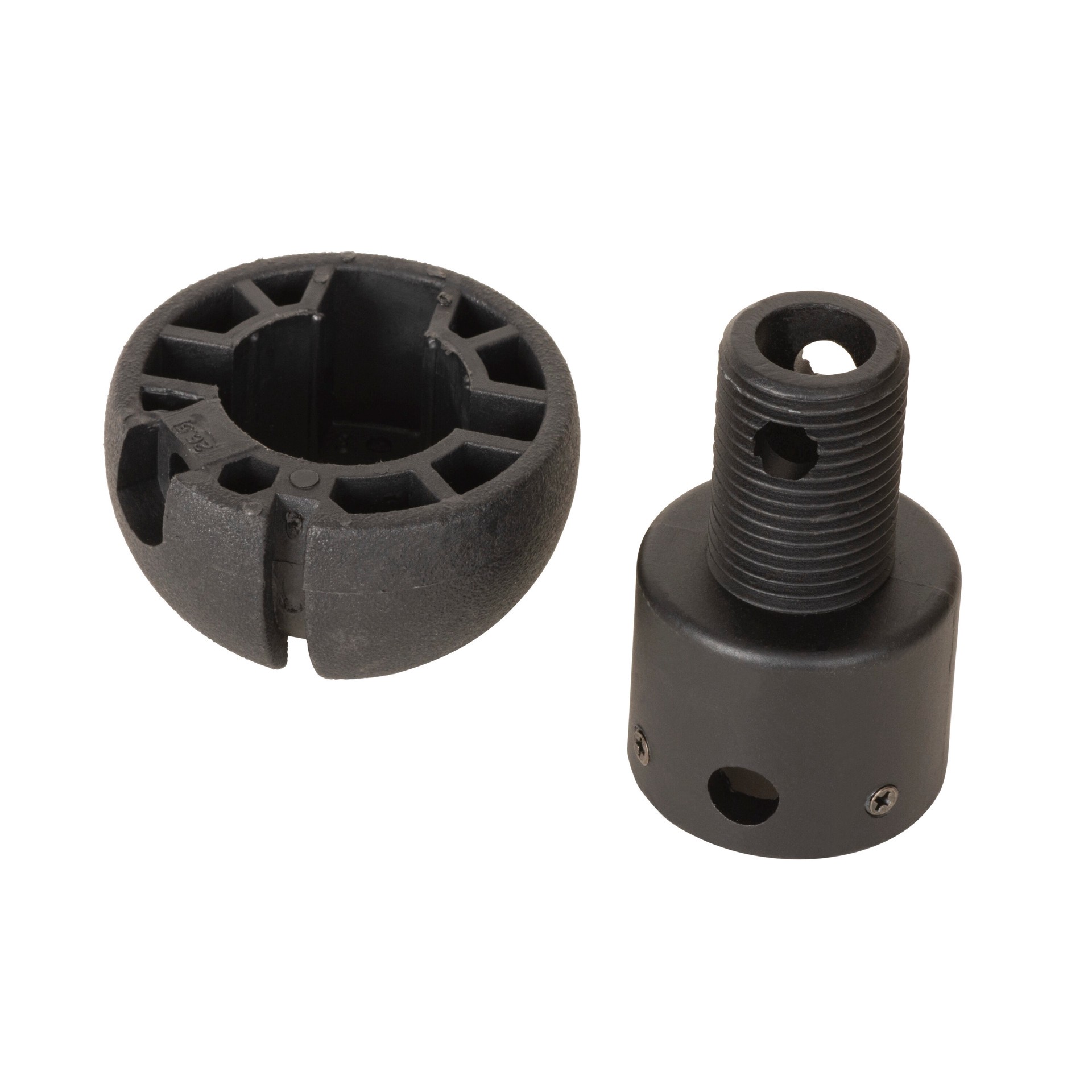 slide 3 of 4, Harbor Breeze Conversion Kit Universal 3-in Black Zinc Indoor Slope Ceiling Compatible Ceiling Fan Downrod adapter Downrod coupler, 1 ct