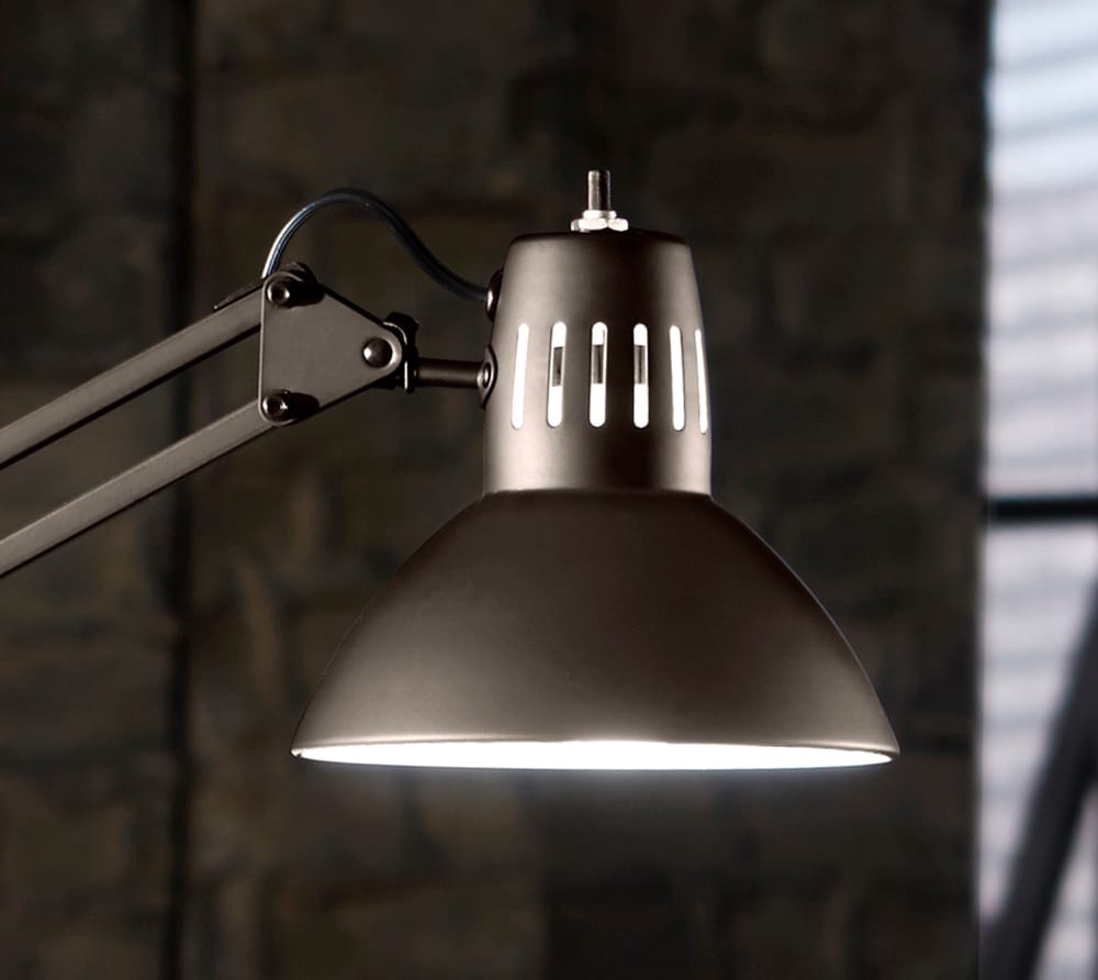 slide 5 of 6, allen + roth Embleton 26-in Adjustable Bronze Standard Desk Lamp with Metal Shade, 1 ct