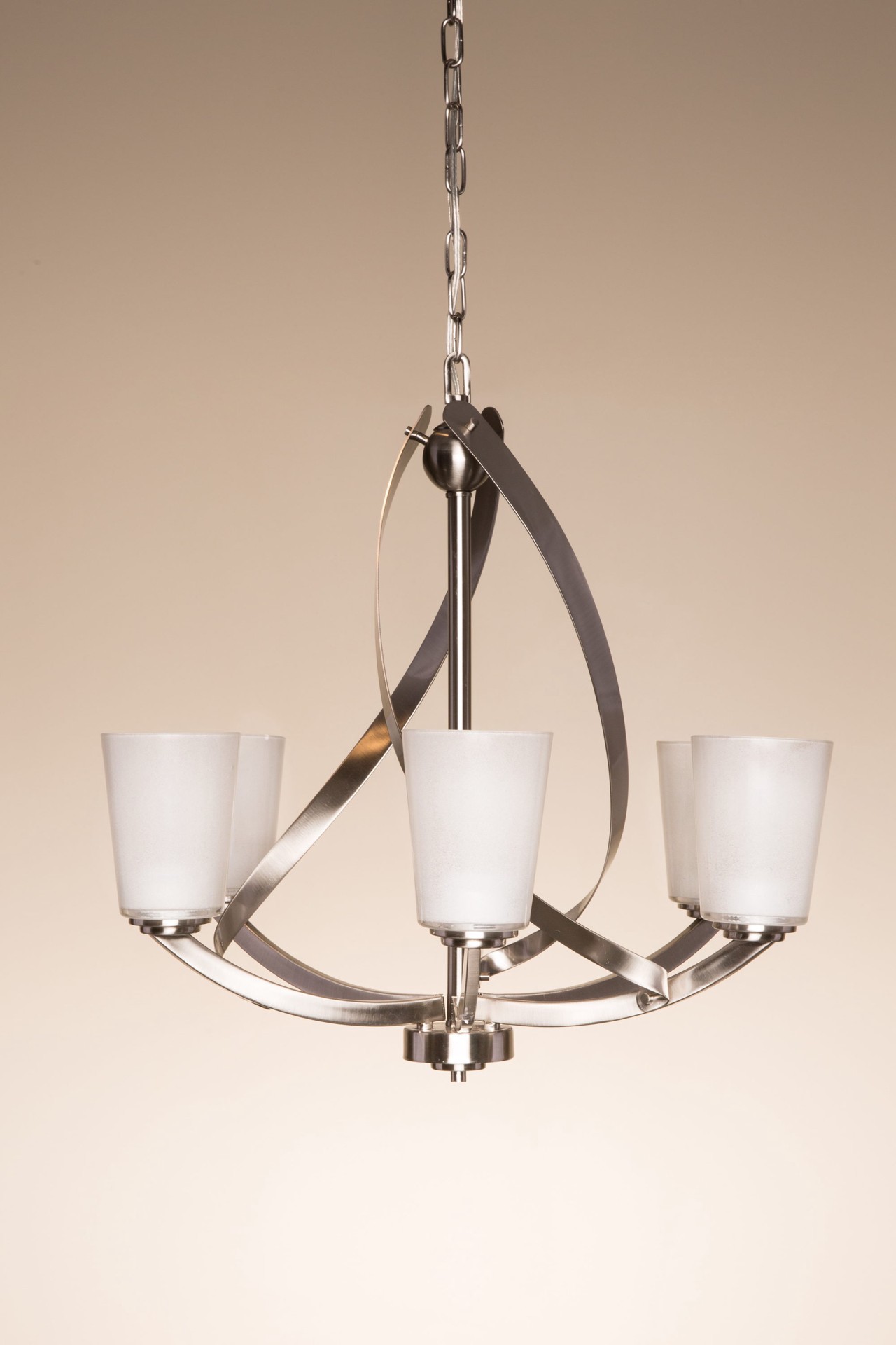 slide 3 of 6, Kichler Layla 6 -Light Brushed Nickel Transitional For Use in Bedrooms, Dining Rooms, Foyers, Kitchens, Living Rooms Chandelier, 1 ct