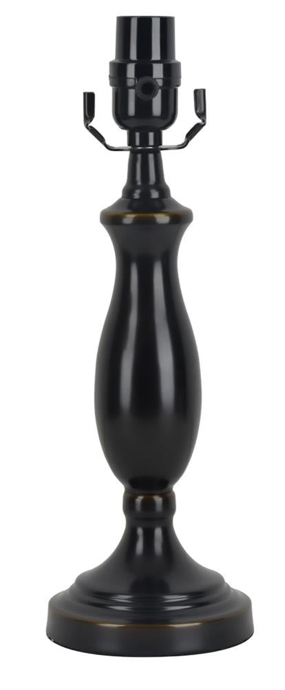 slide 1 of 5, allen + roth 13.25-in Aged Bronze Plug-In Metal Lamp Base, 1 ct